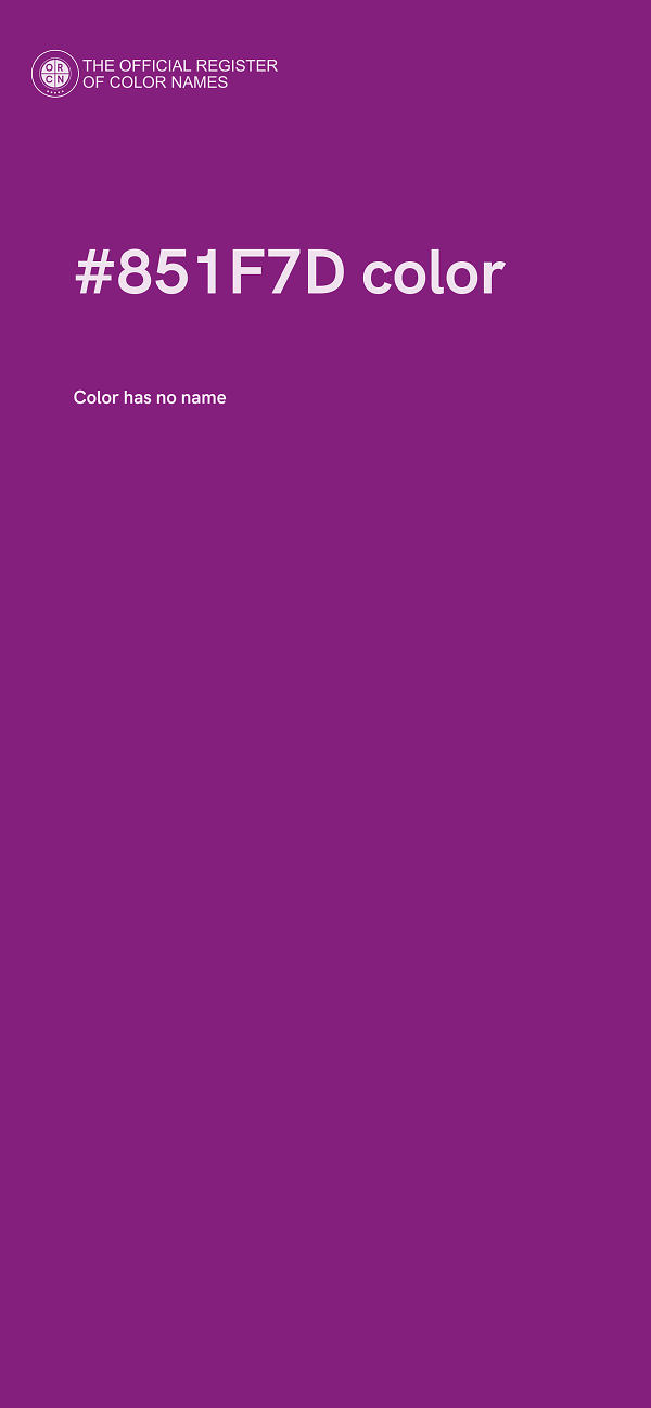 #851F7D color image