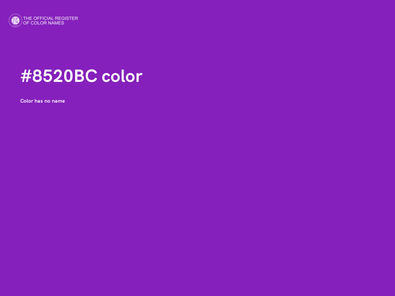 #8520BC color image