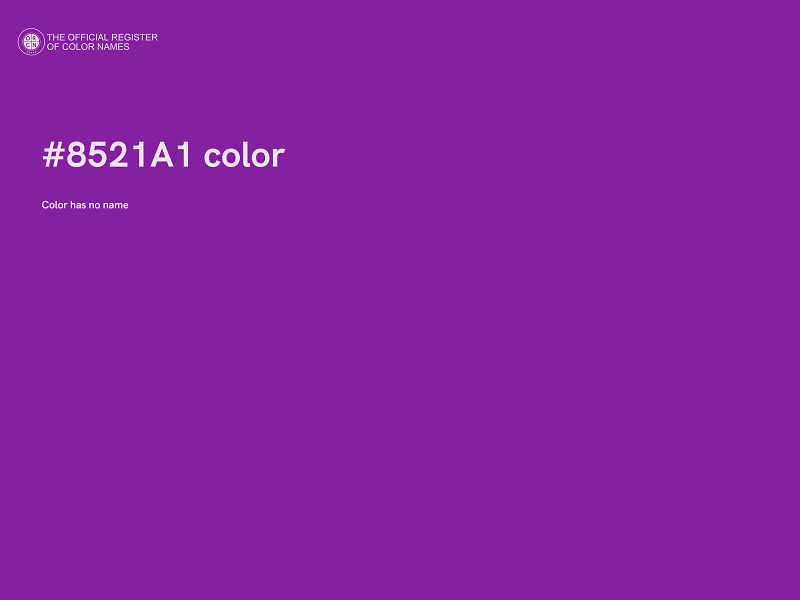 #8521A1 color image