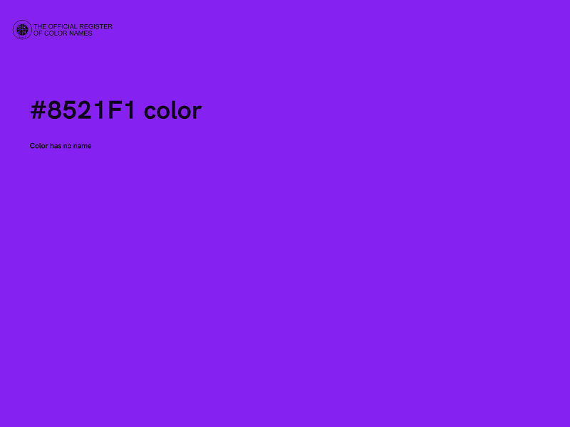 #8521F1 color image