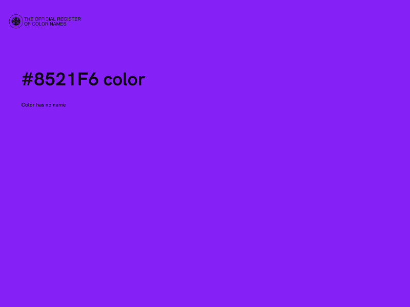 #8521F6 color image