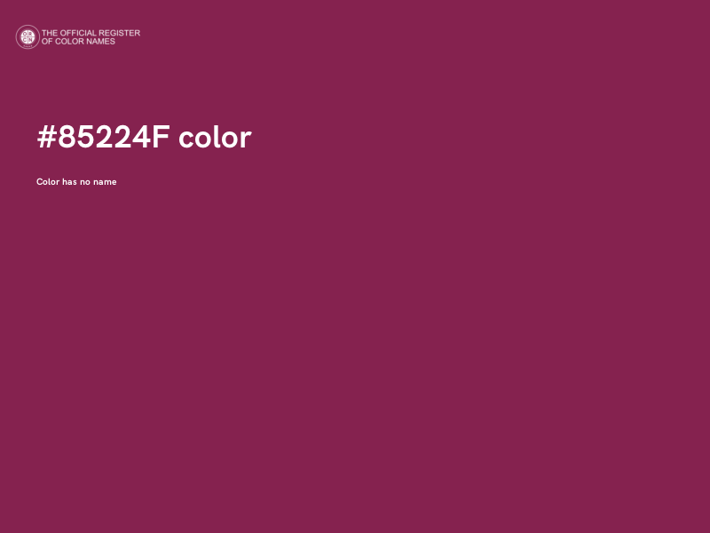 #85224F color image