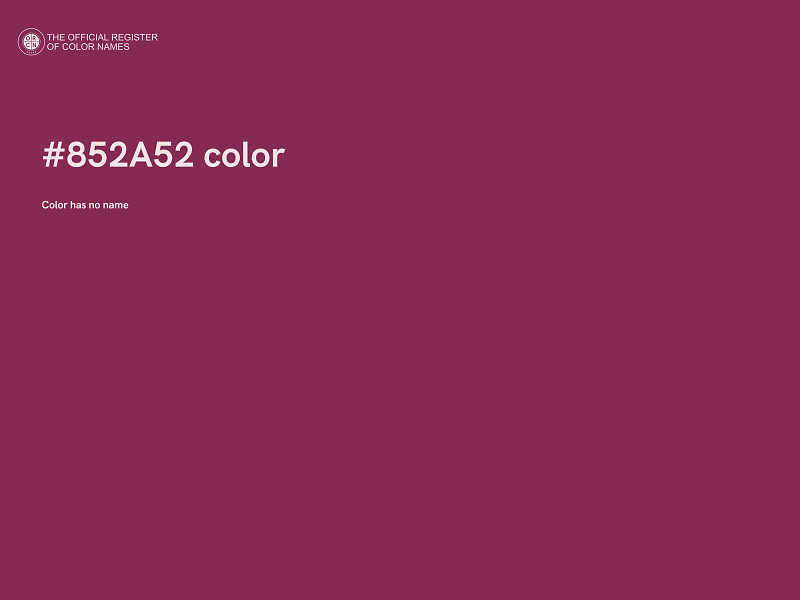#852A52 color image