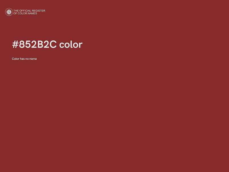 #852B2C color image