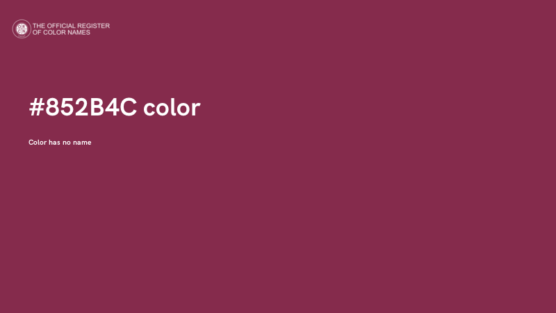 #852B4C color image