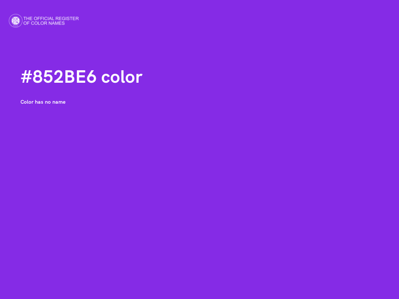 #852BE6 color image