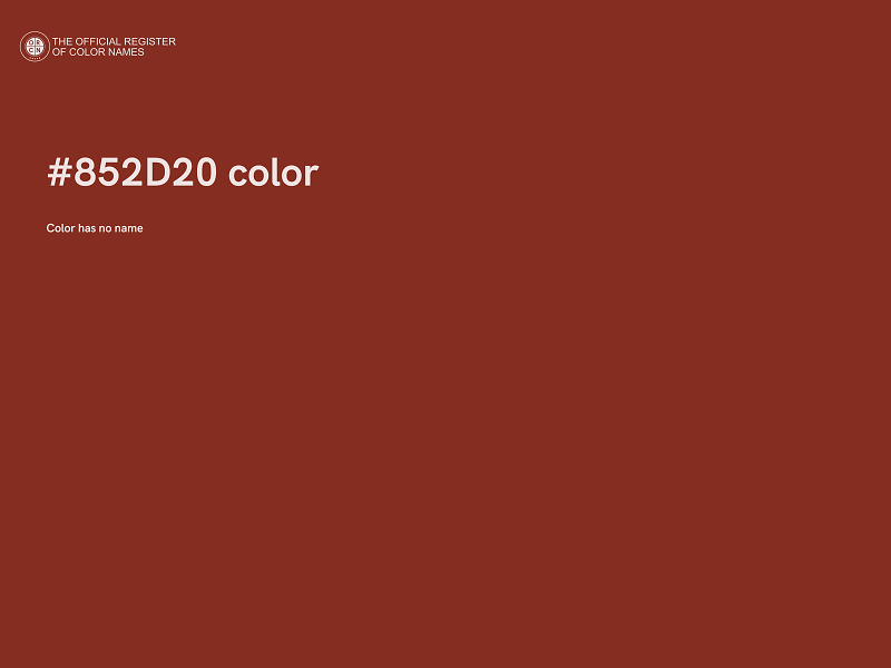 #852D20 color image