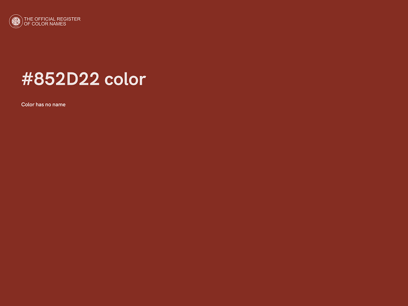 #852D22 color image