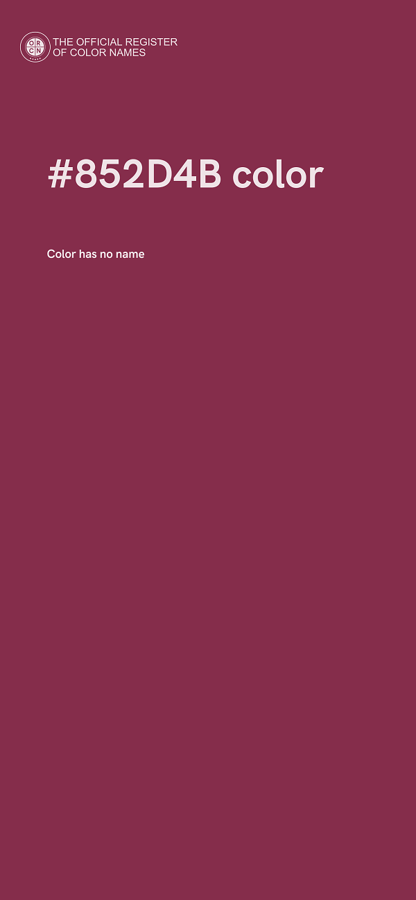#852D4B color image