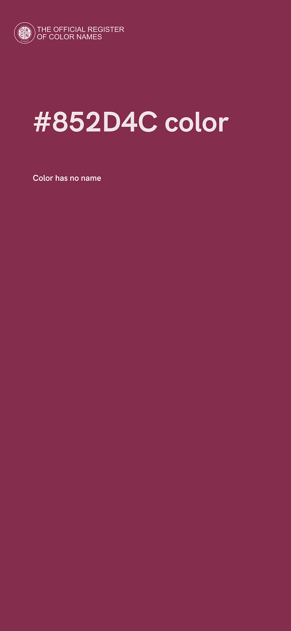 #852D4C color image