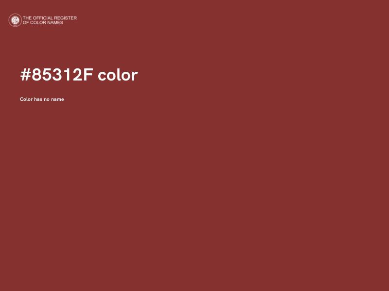 #85312F color image
