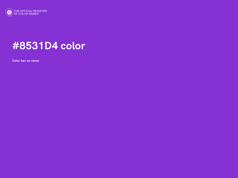#8531D4 color image