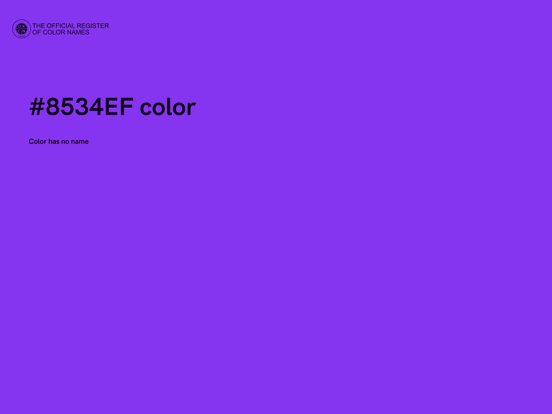 #8534EF color image