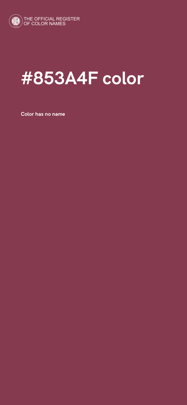 #853A4F color image