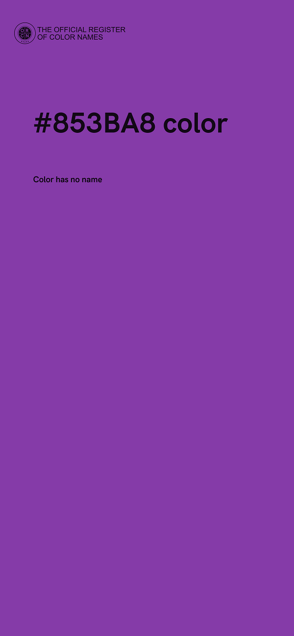 #853BA8 color image