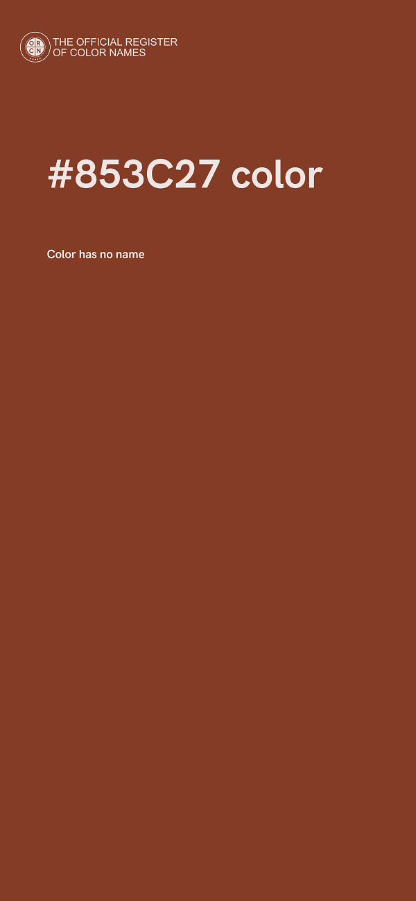 #853C27 color image