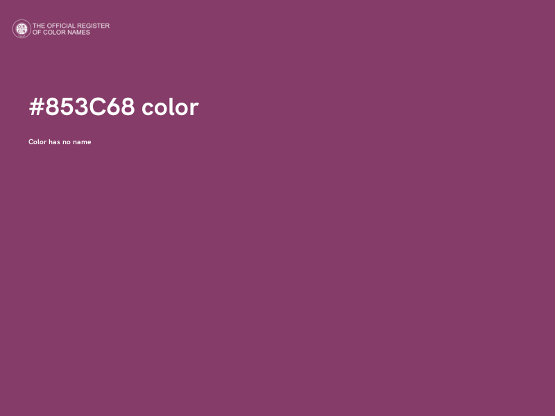 #853C68 color image