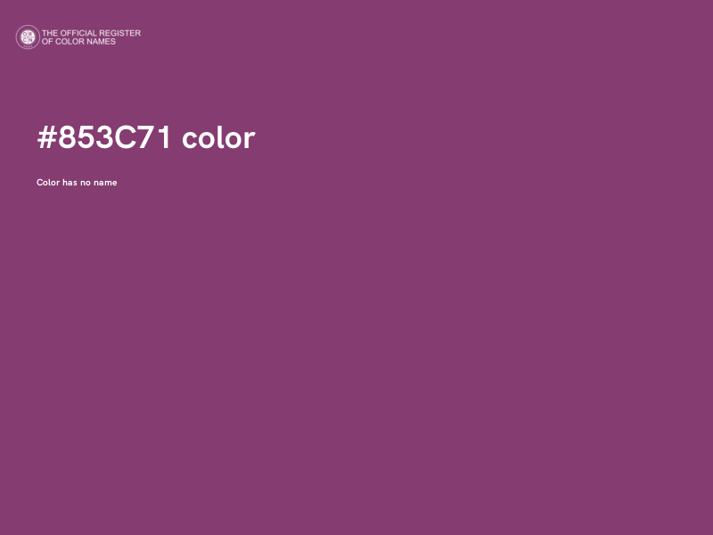 #853C71 color image