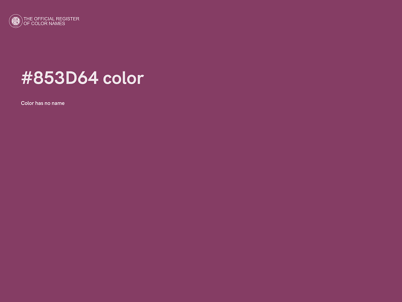 #853D64 color image