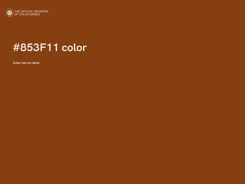 #853F11 color image