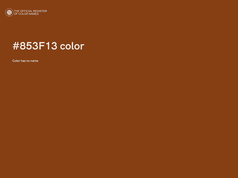 #853F13 color image