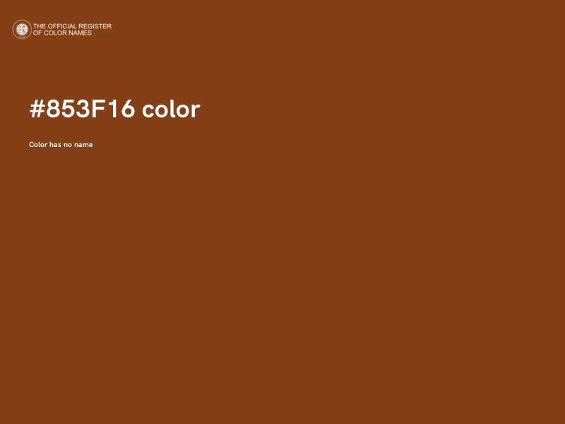 #853F16 color image