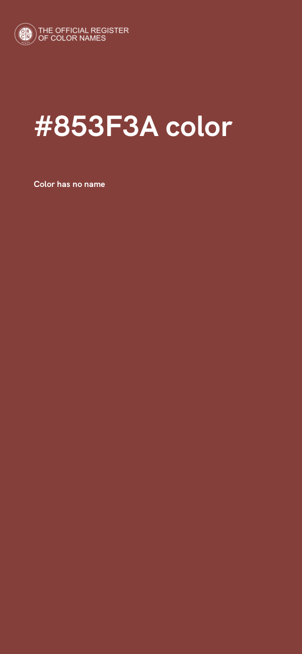 #853F3A color image