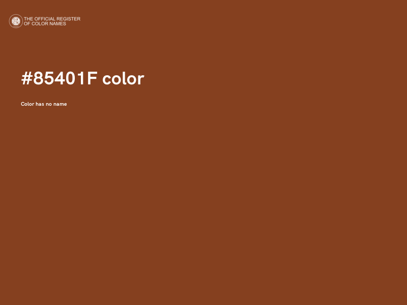 #85401F color image