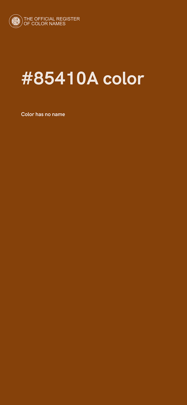 #85410A color image