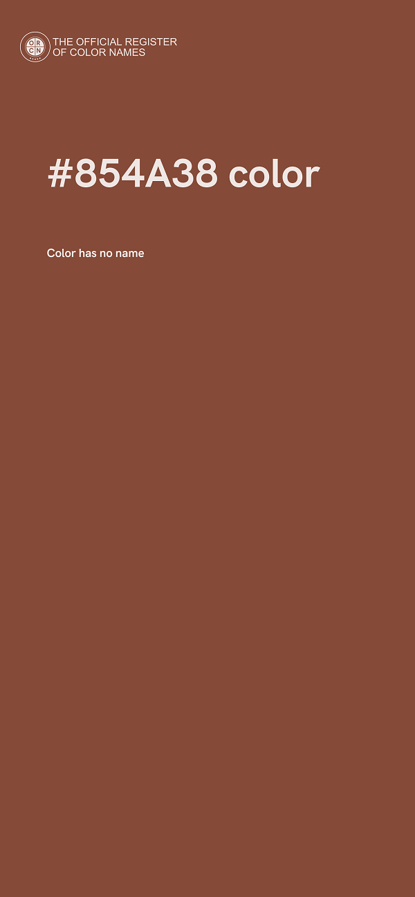 #854A38 color image