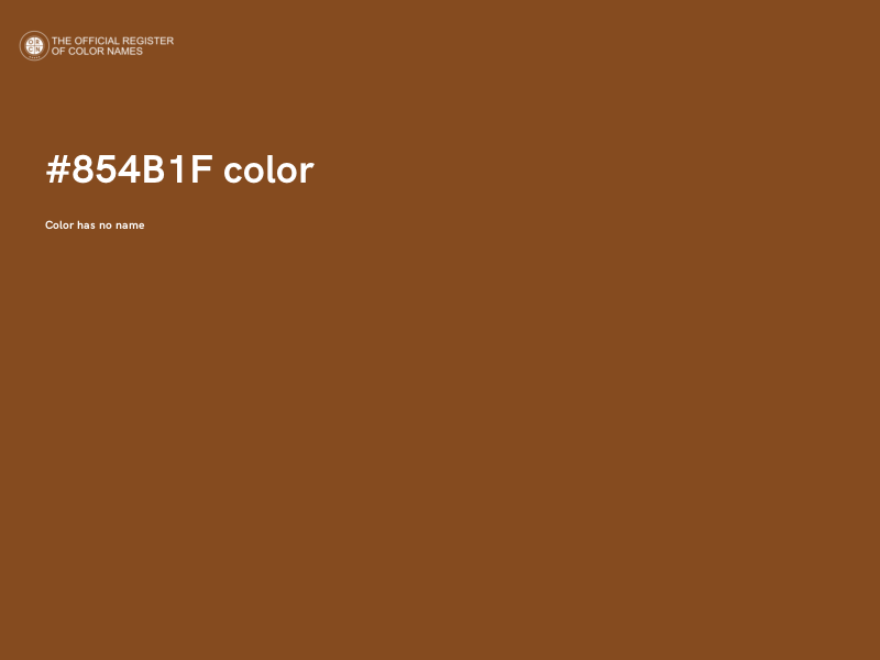 #854B1F color image