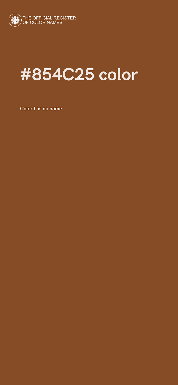 #854C25 color image