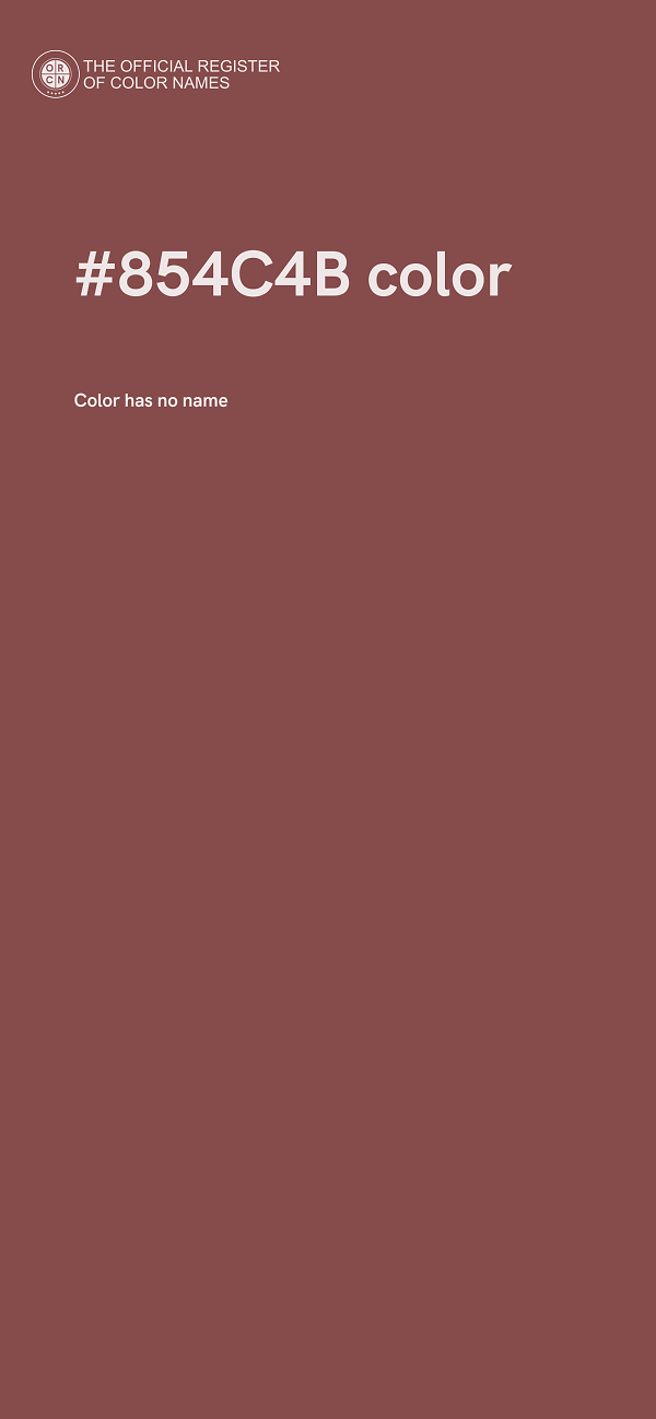 #854C4B color image