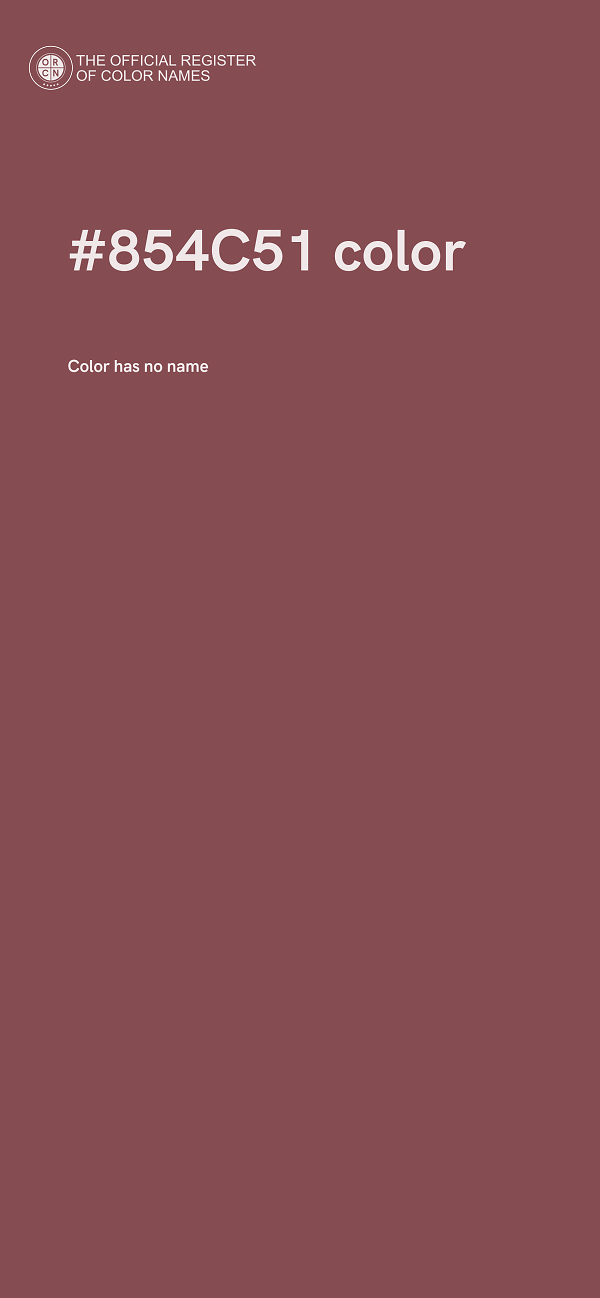 #854C51 color image