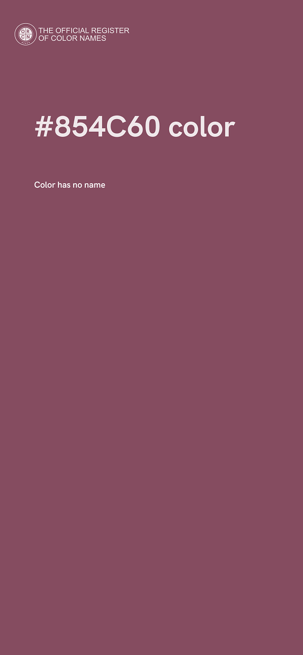 #854C60 color image