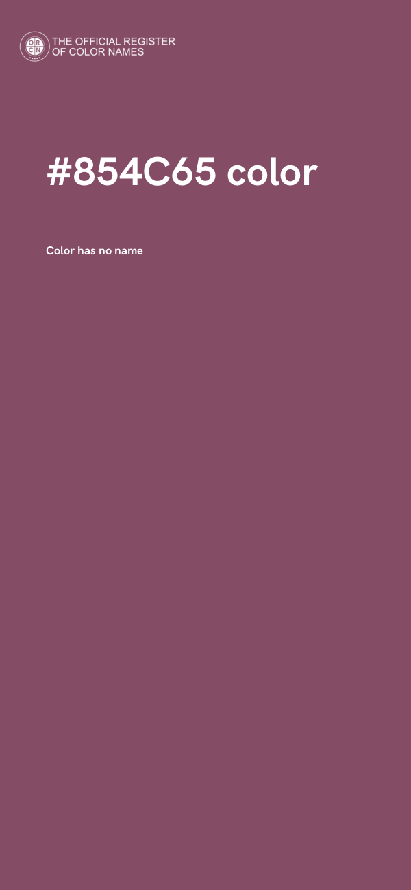 #854C65 color image