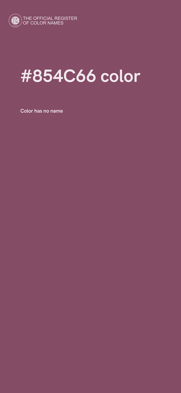 #854C66 color image