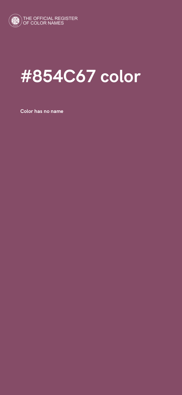 #854C67 color image