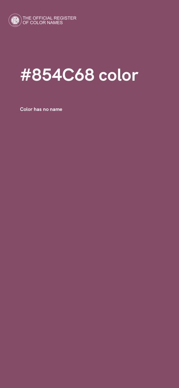 #854C68 color image