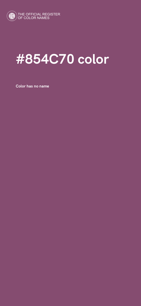 #854C70 color image