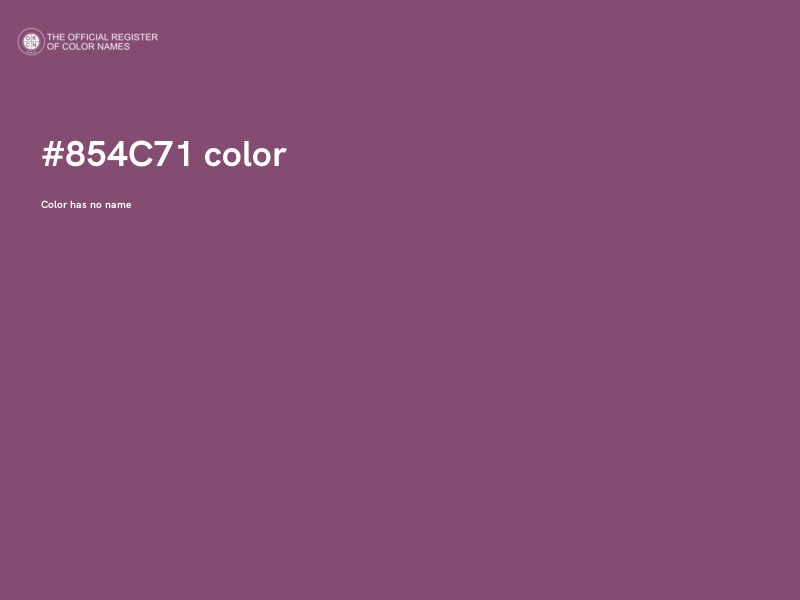 #854C71 color image