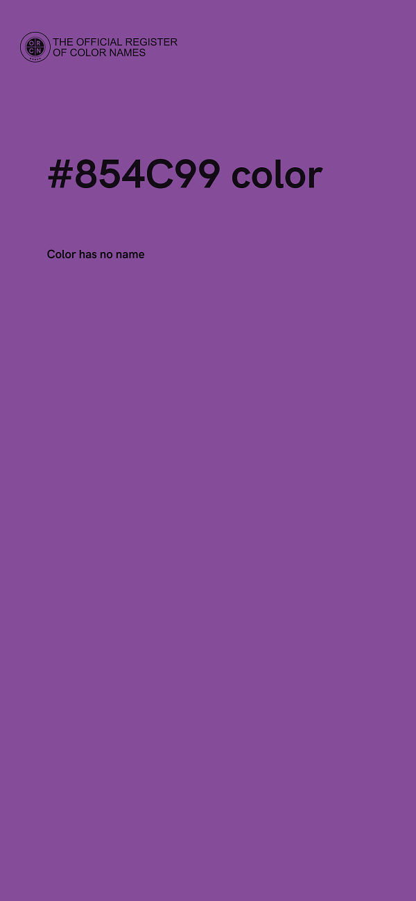 #854C99 color image