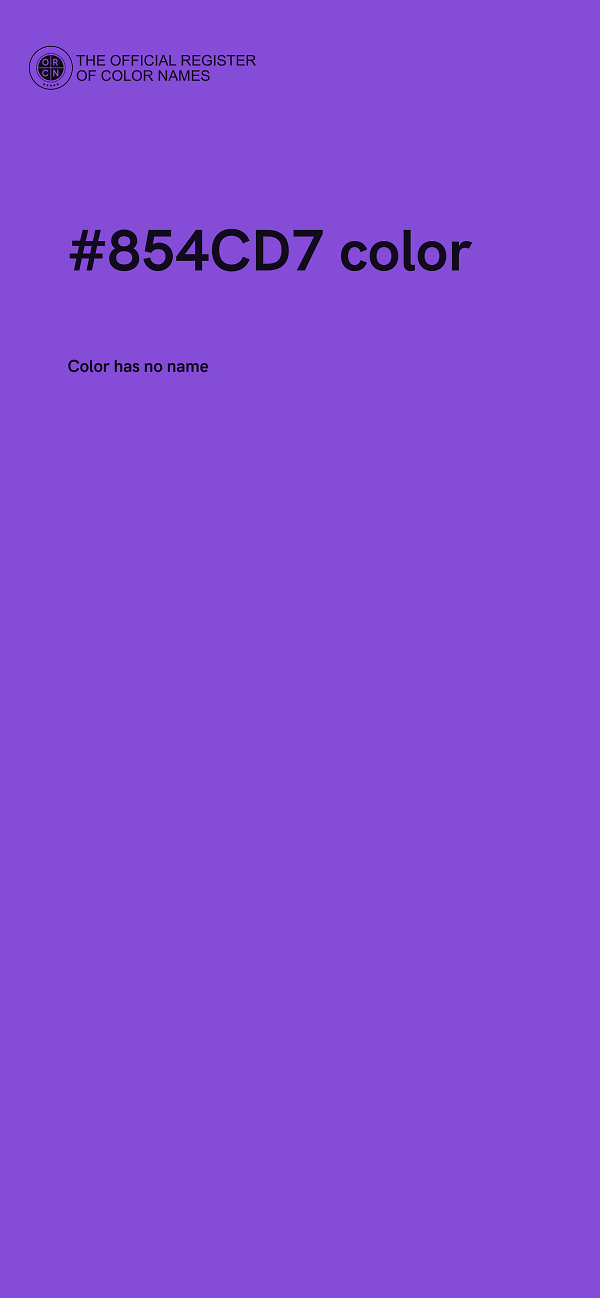 #854CD7 color image
