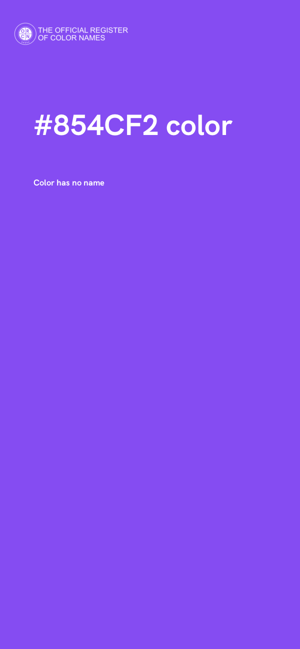 #854CF2 color image