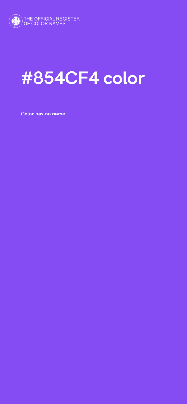 #854CF4 color image