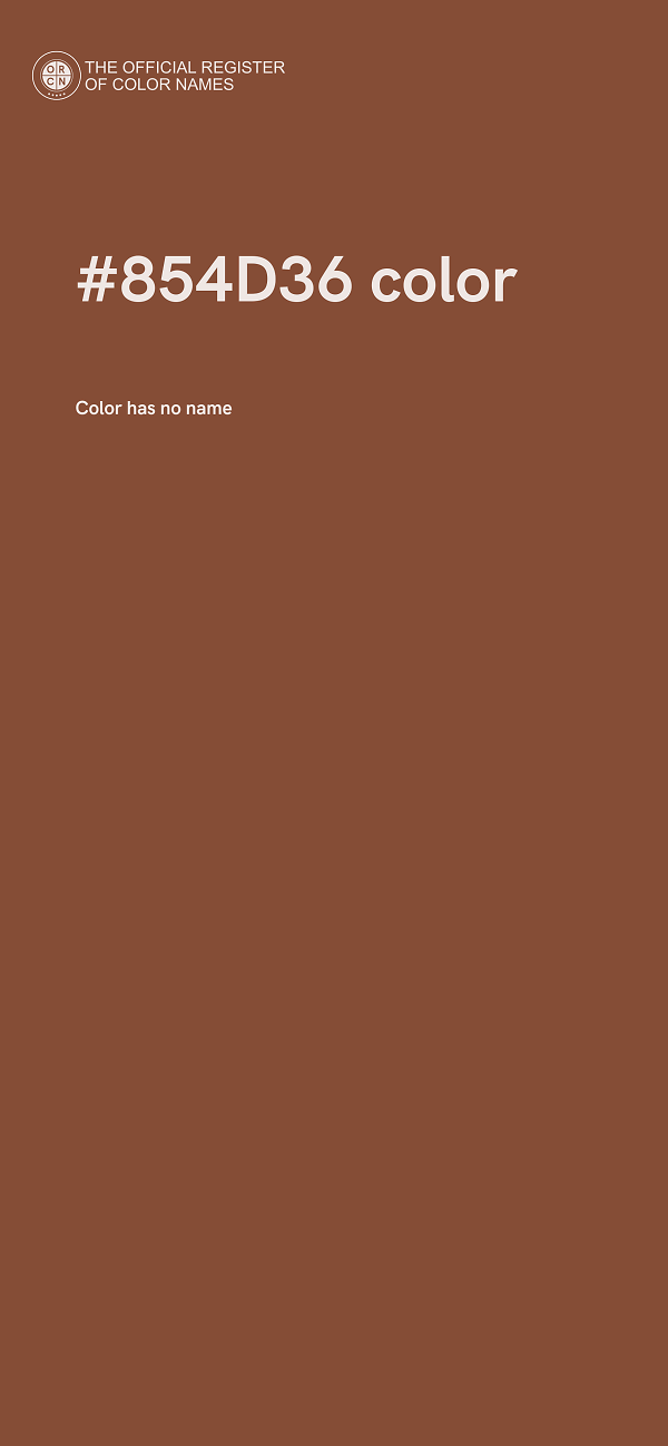 #854D36 color image