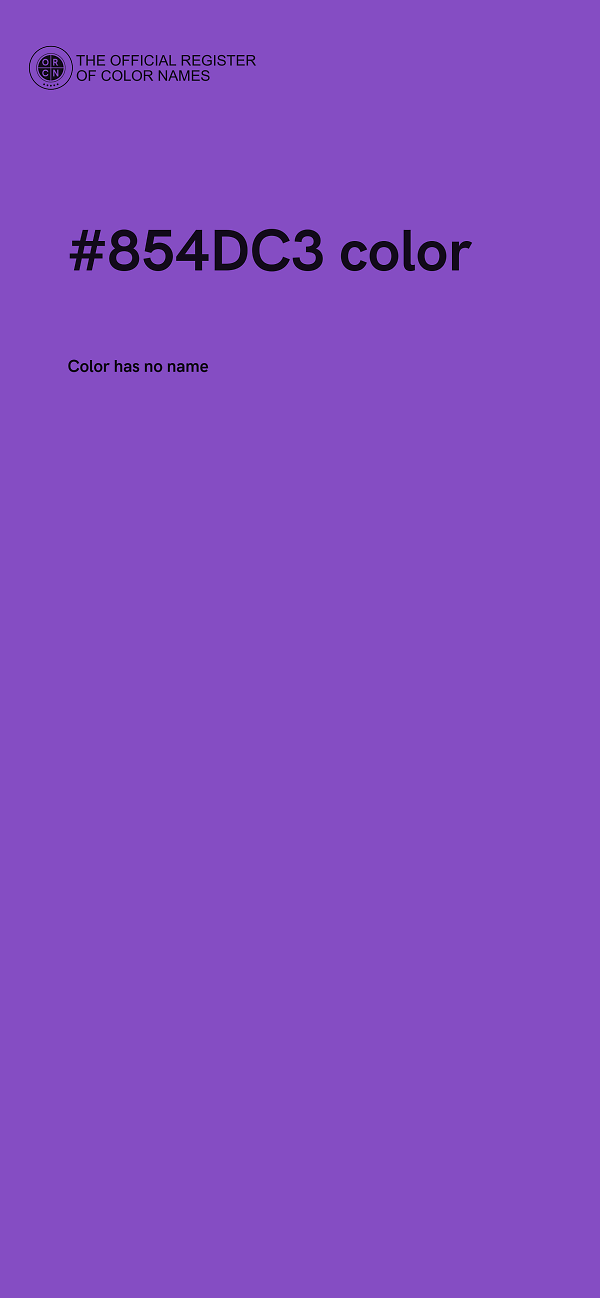 #854DC3 color image