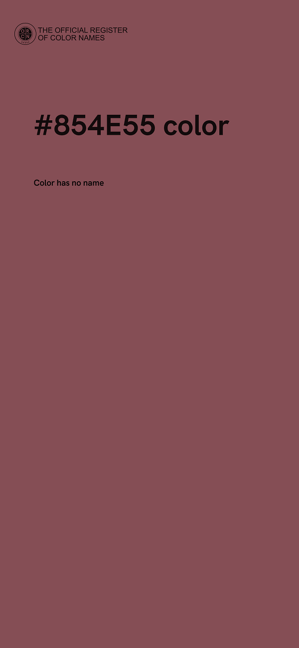 #854E55 color image
