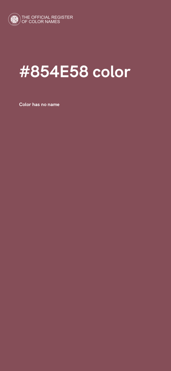 #854E58 color image