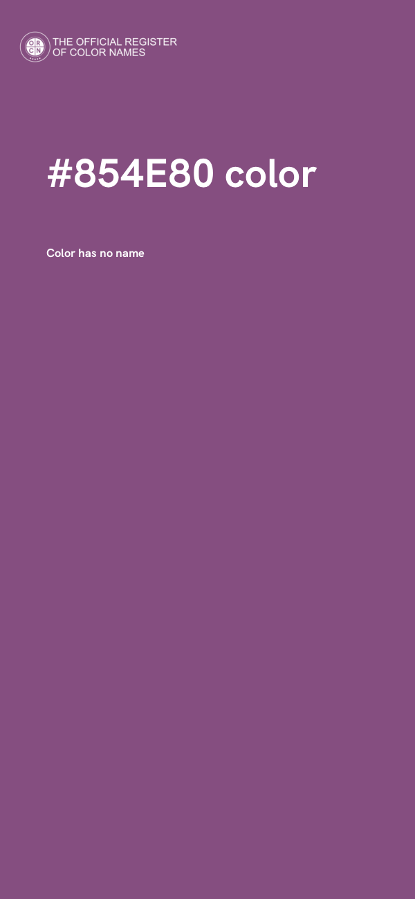 #854E80 color image